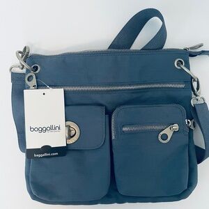 NWT Baggallini Slate Blue Crossbody Bag